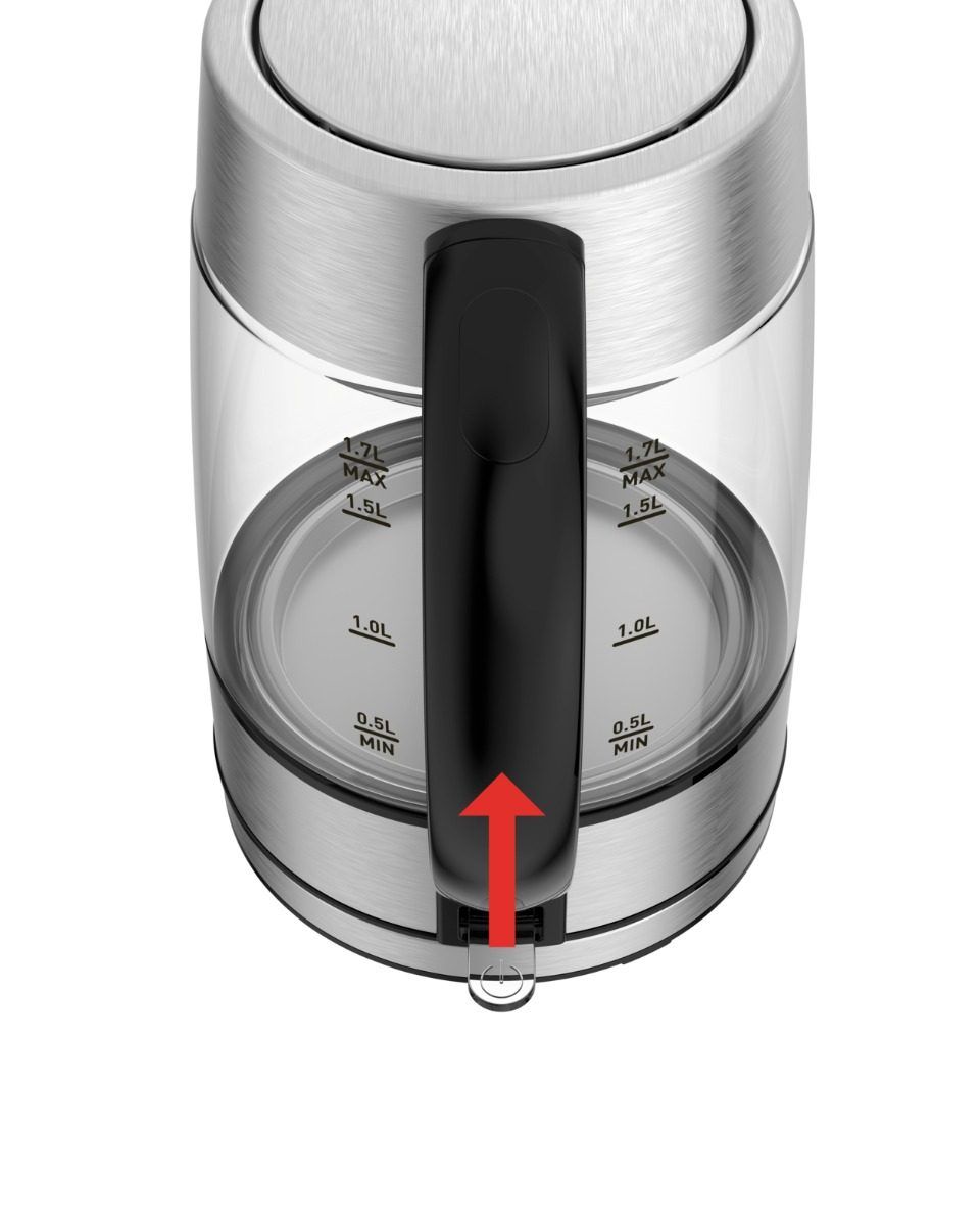 Fierbător sticlă/inox 1.7 L, 2400 W
