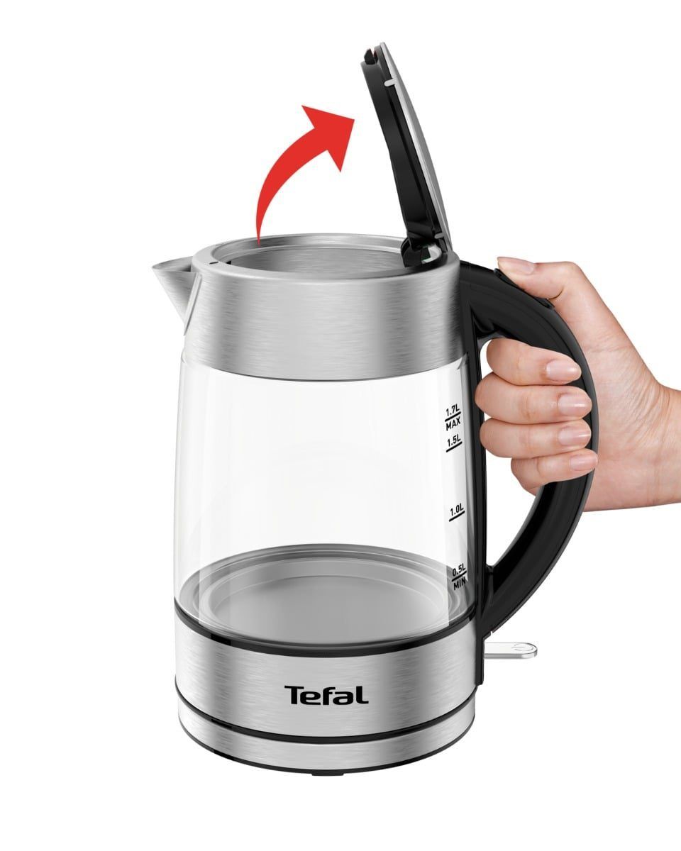 Fierbător sticlă/inox 1.7 L, 2400 W