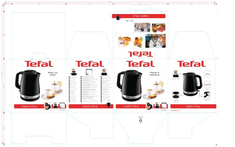 Fierbător Delfini plus, 1.5 L, 2000-2400 W